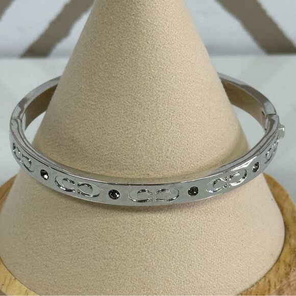 Coach Silver and Crystal Hinge Bracelet - Picture 1 of 4